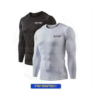 Wholesale heat transfer: Long Sleeve Round Neck Compression Shirt