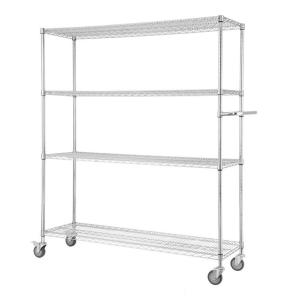 Wholesale wire shelf: Wholesale Heavy Duty Plate Garage Shelving Commercial Closet Chrome Shelf Home Storage Wire Rack