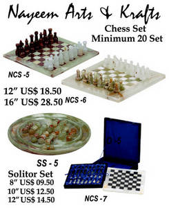 Wholesale Stone Crafts: Marble  Onyx  Chess  Set