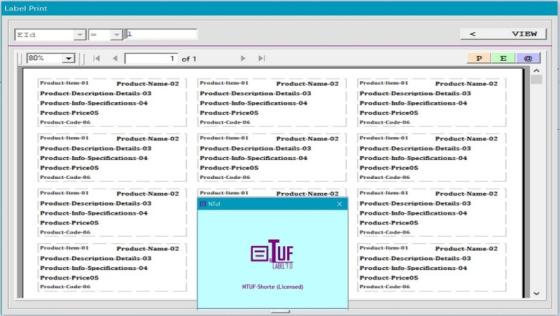 NTuf Label Software screenshot