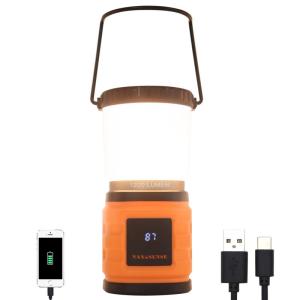 Wholesale camping lights: LED Camping Lantern Rechargeable,1200LM,4 Light Modes,Stepless Dimming,6000mAh Power Bank with Displ