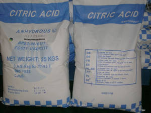 Wholesale waters industry: Citric Acid Anhydrous Food Grade.