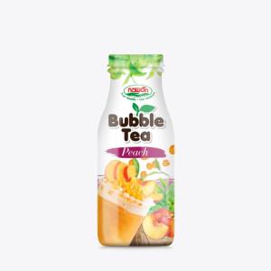 Wholesale retail tea: 280ml Peach Bubble Tea Drink Glass Bottle