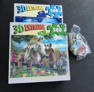 Wholesale 3d puzzle: 3D 500pcs Lenticular Puzzles