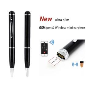Wholesale dual sim phones: GSM Pen Nano SIM Card in Ear Wireless Earpiece CVK 218 Invisible MIC Earbud Kit