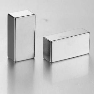 Wholesale neodymium magnet: Block 40X40X20mm N52 Neodymium Permanent Magnets Silver Color