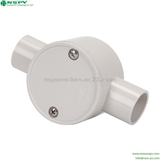 NSPV 2 Way Conduit Junction Box PVC Two Way Junction Box Deep Conduit Box 2 Way PVC Box 