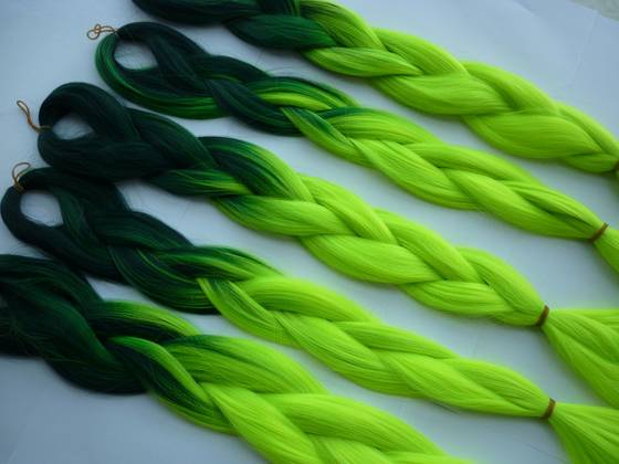Sell Ombre Green Xpression Braiding Hair Kanekalon Jumbo Braid