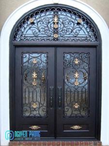 Wholesale door: High-end Wrought Iron Double Doors