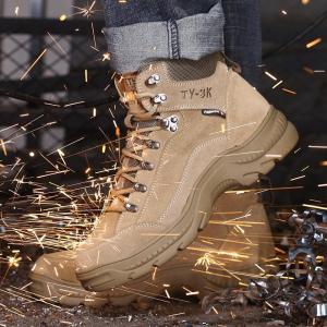 Wholesale rubber outsoles: Lightweight and Breathable High-top Safety Work Shoes Welding Shoes