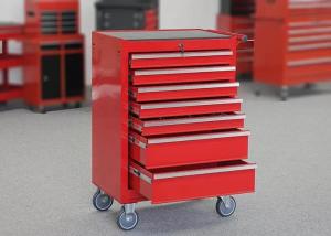 Wholesale cabinet handle: Workshop Garage Metal Tool Cabinet On Wheels with 7 Drawers and Handle