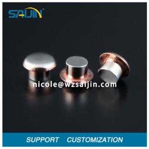 Wholesale electrical silver contacts: Electrical Silver Brass Bimetal Contact Rivet for Switch Socket