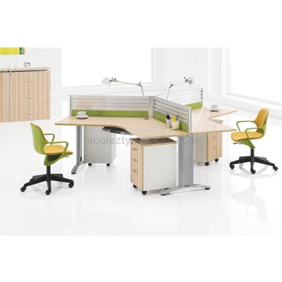 120 Degree Office Cubicle Workstation For 3 Person Id 10922969