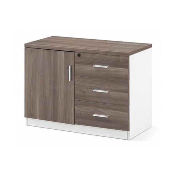 Office Custom 3 Drawer 1 Door Lateral File Cabinet Wood Id