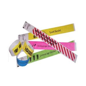 Wholesale paper tag: Customized Inkjet Printing Wrist Band Tag Disposable Waterproof Paper Wristbands