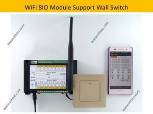 Wholesale android mobile phone: WiFi 8DO 8DI Module 8 Relay 220V 5A Network Ethernet WiFi Control Android Mobile Phone Free Software