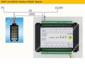 Wholesale Other Electrical Equipment: 16DO AM2301 Module 16 Relay 220V 5A 1 AM2301 RS485 Modbus Free Test Software