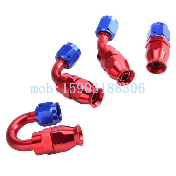 10 AN10 10AN 90 DEGREE SWIVEL ALUMINUM TUBE HOSE END FITTING BLACK UNIVERSAL
