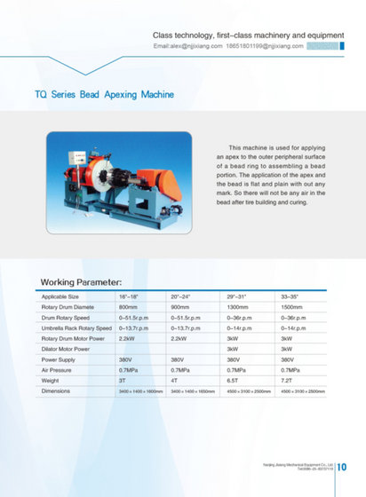 Bead Apexing Machine Id Product Details View Bead Apexing Machine From Nanjing Jixiang Mechanical Equipment Co Ltd Ec21
