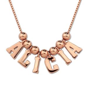 Wholesale name: Multiple Letters Name Necklace in Silver Initial Charm Pendant Necklace