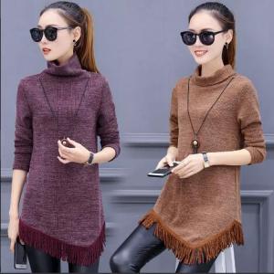 Wholesale knitting: Long-sleeved Lady's Dresses Knitted Style OEM