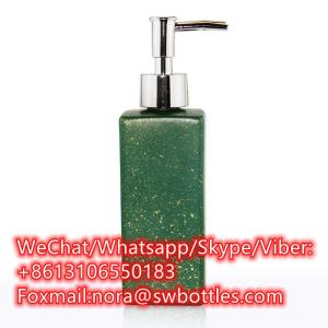 Wholesale Shampoo Bottles: Wholesale 350ml Refill Square Lotion Bottle Pump Sanitizer Glass Bottles for Shampoo and Hair Condit