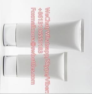 Wholesale soft tube: Wholesale Empty 50ml 100ml White PET Plastic Facial Cleanser Soft Tube Packaging Cosmetic Hose