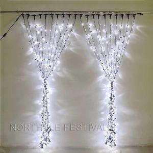 Wholesale string curtain: 1x3m 2x3m 3x3m Customized Size Rubber / PVCLED Curtain Fairy Lights Christmas Decoration
