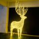 3D Large Reindeer Sculpture LED Light Street Palza Garden Shopping Mall Party Lighting Decoration