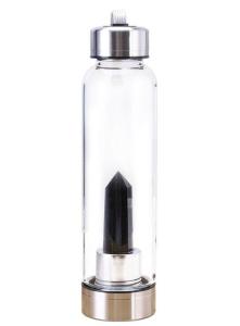 Wholesale ice cap: 19oz Eco-Friendly Crystal Infused Glass Water Bottle with Lid