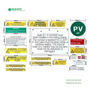 Wholesale labeller: PV Sticker Solar Warning Labels Solar Shutdown Procedure Label AS/NZS5033 2021 Standard