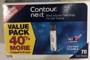 CONTOUR NEXT Blood Glucose Test Strips, 70 Count
