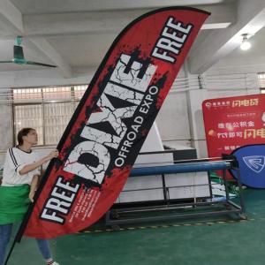 Wholesale flag banner: Factory Sell 110G Knitted Polyester Digital Printing Feather Flag