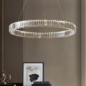 Wholesale led: Modern Postmodern Round Ring Crystal Pendant Light, LED SMD Light, Gold,Chrome Stainless Steel Light