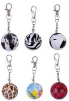 Water Transfer Printing Ball Lip Balm With Keychain