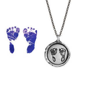 Wholesale color bracelets: Baby Footprint Jewelry