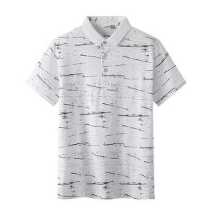 Wholesale cotton casual shirts: Clean Relaxed Stripe Business OEM T Shirts Comfortable Short Sleeve POLO Shirt for Men