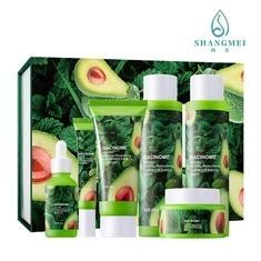 Wholesale whitening skin: Avocado Extract OEM Skin Care Set 6pcs Anti Aging Whitening Moisturizing CPSR