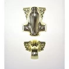 Wholesale Furniture Handles & Knobs: Plastic Material Coffin Decoration Handles Shiny Gold Color Electronic Plating