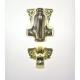 Plastic Material Coffin Decoration Handles Shiny Gold Color Electronic Plating