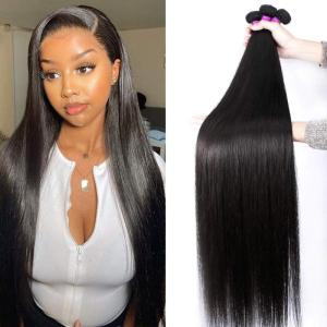 Wholesale bundles mink virgin hair: Mink Hair Weave Brazilian Virgin Hair Straight Hair Bundles Weaves Human HAIR100% Unprocessed Hair