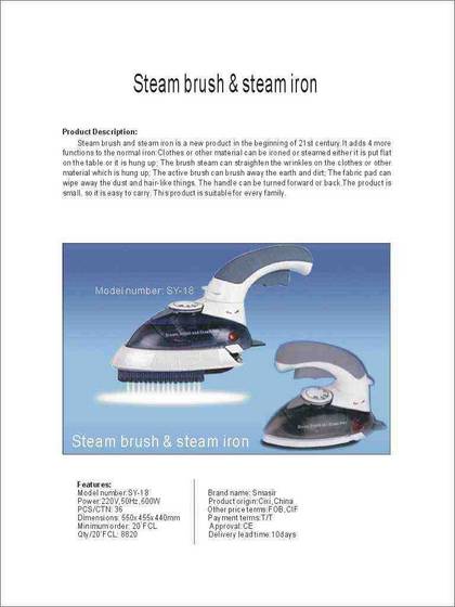 Smasir Industry - steam iron, steam brush, vaccum cleaner - EC21