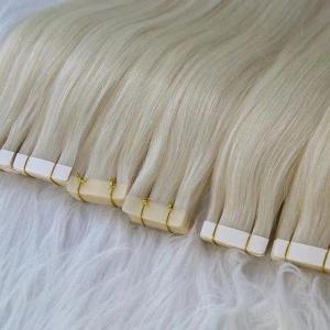 Wholesale 100 human hair: 100% Human Hair Double Drawn Cuticle Hair Invisible Tape in Hair Extensions