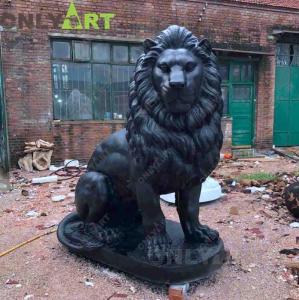 Wholesale stainless steel sculpture: Custom Life Size Statue Outdoor Large Brass Bronze Lion Sculpture for Sale
