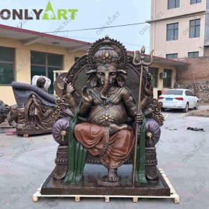 Wholesale god statues: Onlyart Custom Outdoor Large Brass Bronze Ganesh Statue for Sale
