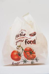 Wholesale bag handle: AS4736 EN13432 100% Biodegradable and Compostable Die Cut Merchandise Patch Handle Bags
