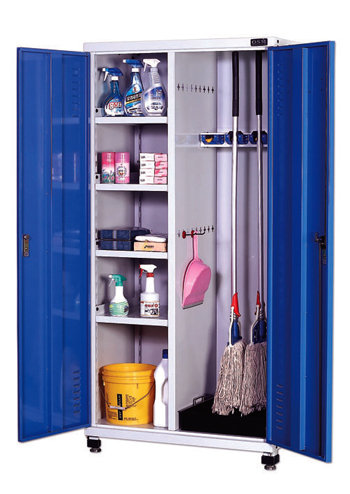 cleaning tool storage, mop hanger cabinets, cleaning cabinet(id