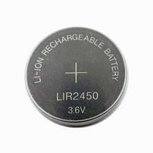 Wholesale lithium button cell: LIR2450 3.6v Lithium Ion Button Cell Battery 120mah