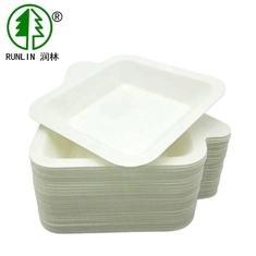 Wholesale sugarcane pulp: Compostable Disposable 120 Deg Square Sugarcane Sushi Sauce Plates