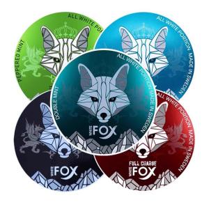 Wholesale custom label printing: Customized Logo Label Print Box Can for ZYN VELO WHITE FOX Pouches Container Brand